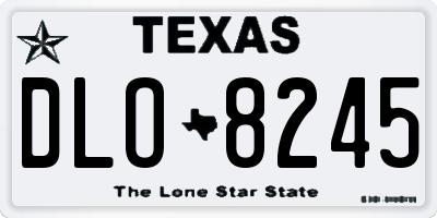 TX license plate DLO8245
