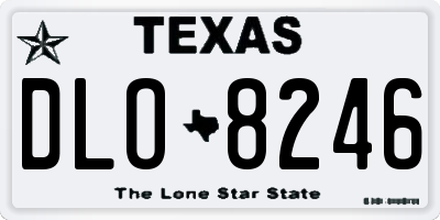 TX license plate DLO8246