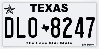 TX license plate DLO8247