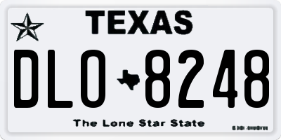 TX license plate DLO8248
