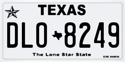 TX license plate DLO8249