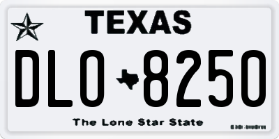 TX license plate DLO8250