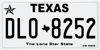 TX license plate DLO8252