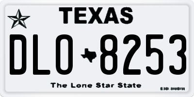 TX license plate DLO8253