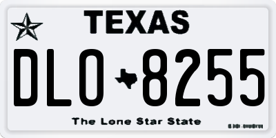 TX license plate DLO8255