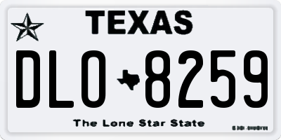 TX license plate DLO8259
