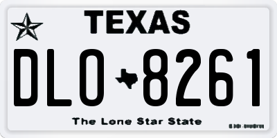 TX license plate DLO8261