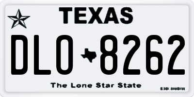 TX license plate DLO8262