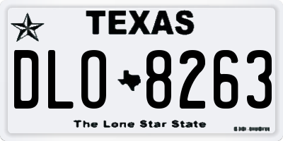 TX license plate DLO8263