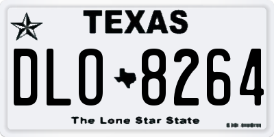 TX license plate DLO8264