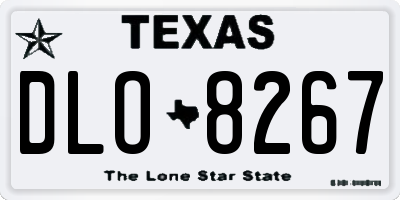 TX license plate DLO8267