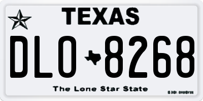 TX license plate DLO8268