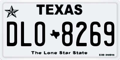 TX license plate DLO8269