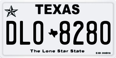 TX license plate DLO8280