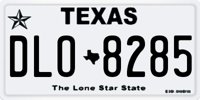 TX license plate DLO8285