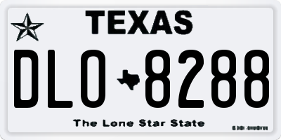 TX license plate DLO8288