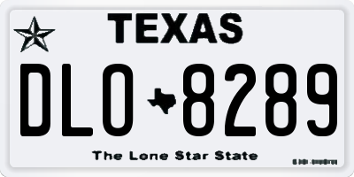 TX license plate DLO8289
