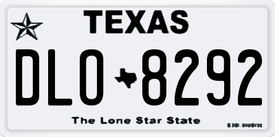 TX license plate DLO8292