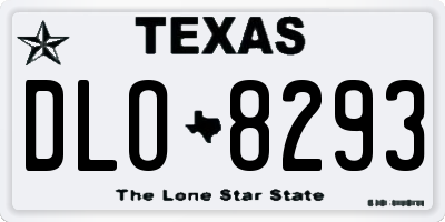 TX license plate DLO8293