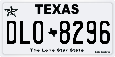TX license plate DLO8296