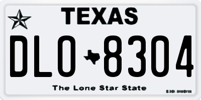 TX license plate DLO8304