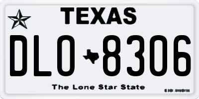 TX license plate DLO8306