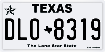 TX license plate DLO8319