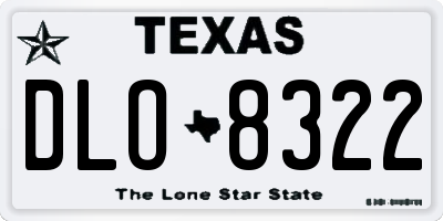 TX license plate DLO8322