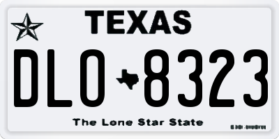 TX license plate DLO8323