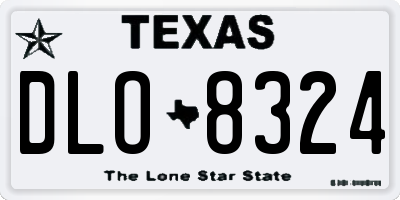 TX license plate DLO8324