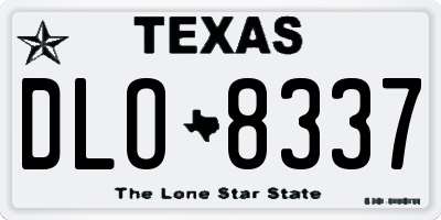 TX license plate DLO8337