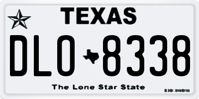 TX license plate DLO8338