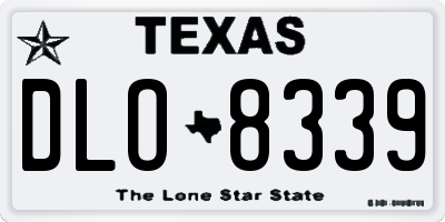 TX license plate DLO8339