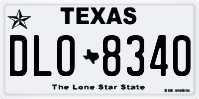 TX license plate DLO8340