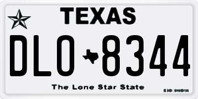 TX license plate DLO8344