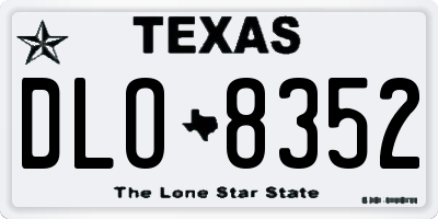 TX license plate DLO8352