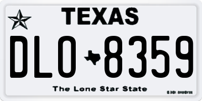 TX license plate DLO8359