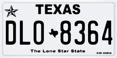 TX license plate DLO8364
