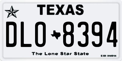 TX license plate DLO8394