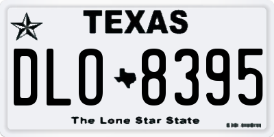 TX license plate DLO8395