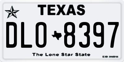TX license plate DLO8397
