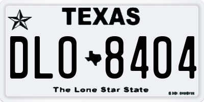 TX license plate DLO8404