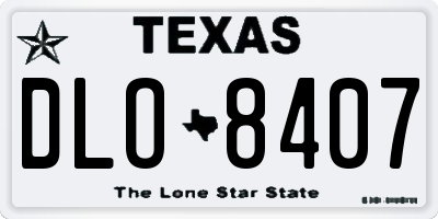 TX license plate DLO8407
