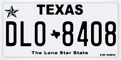 TX license plate DLO8408