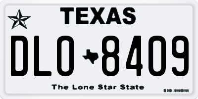 TX license plate DLO8409