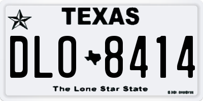 TX license plate DLO8414