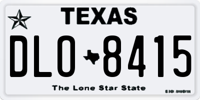 TX license plate DLO8415