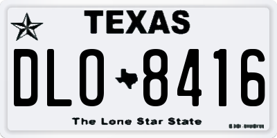 TX license plate DLO8416