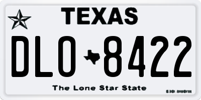 TX license plate DLO8422