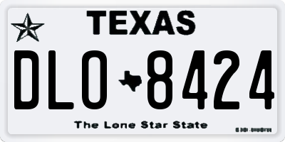 TX license plate DLO8424